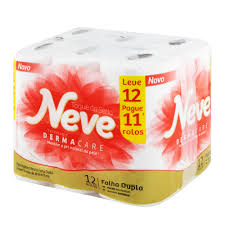 Papel Higienico Neve Folha Dupla 12x30m
